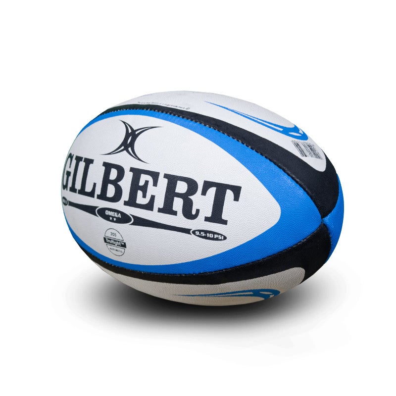 Gilbert Men's Omega Match Rugby Ball - Blue/Black, Size 4 - Image 3